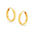 22 KT Yellow Gold Timeless Stylish Hoop Earrings,,hi-res image number null
