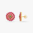 Monumental Gold Stud Earrings,,hi-res image number null