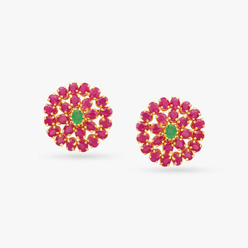 Monumental Gold Stud Earrings