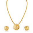 Exquisite Pendant and Earrings Set with uncut diamonds,,hi-res image number null