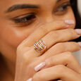 18KT Modish Wavy Diamond Ring,,hi-res image number null
