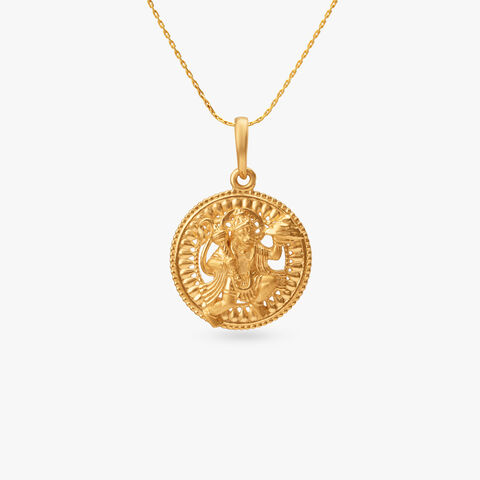 Veer Hanuman Gold Pendant for Men