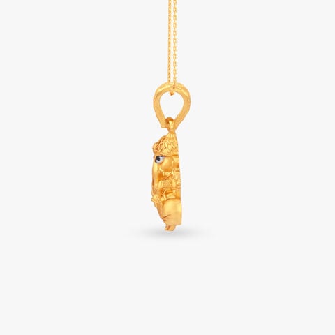 Regal Ganesha Gold Pendant