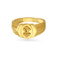 Intricately Carved Gold Finger Ring For Men,,hi-res image number null