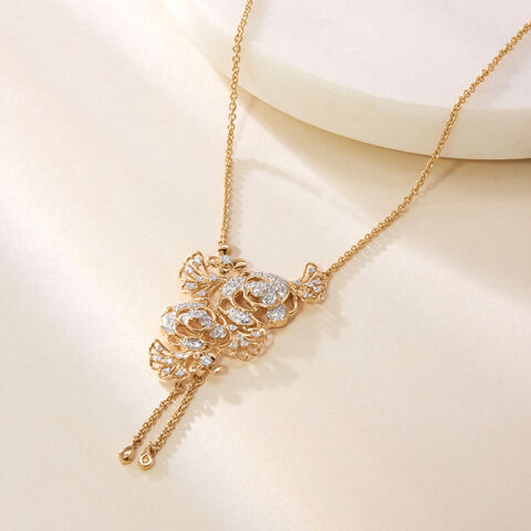 Cascading Bloom Diamond Necklace