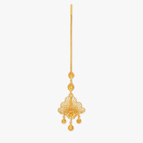 Petal Crown Gold Maang Tikka