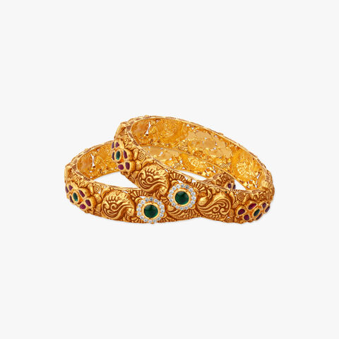Regal Plume Gold Bangles