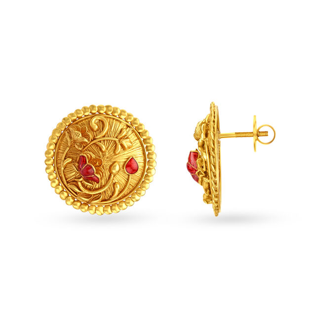 Vine Inspired Opulent Stud Earrings