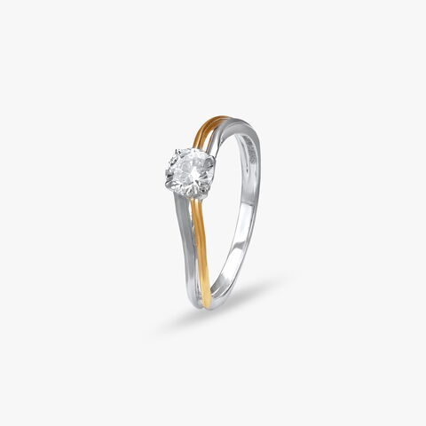 Eclipse Edge Solitaire Ring