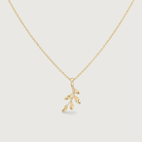 Serene Olive Gold Necklace