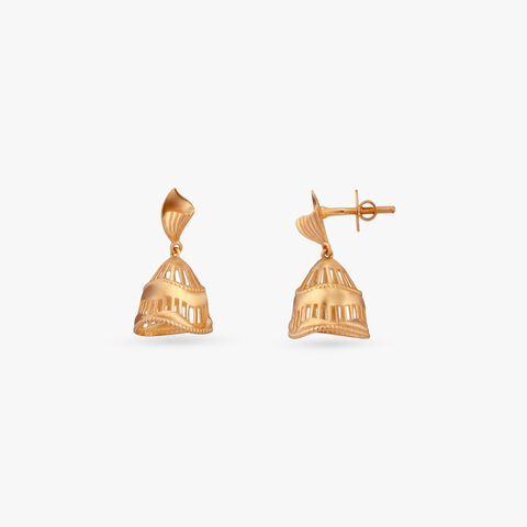 Timeless Dome Gold Jhumka Earrings