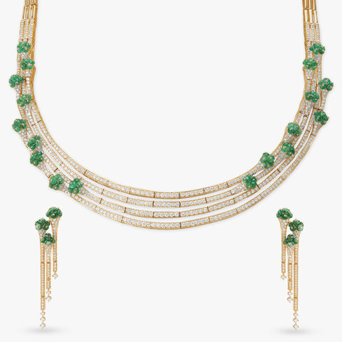 Verdant Grove Diamond Necklace Set