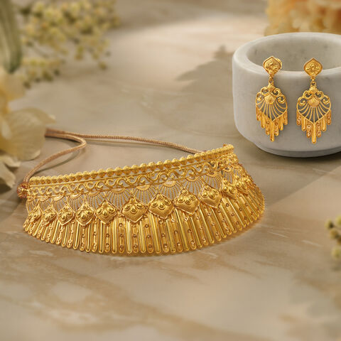 Sunlit Symphony Gold Necklace Set