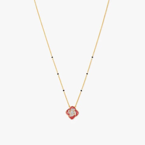 Scarlet Bloom Diamond Mangalsutra