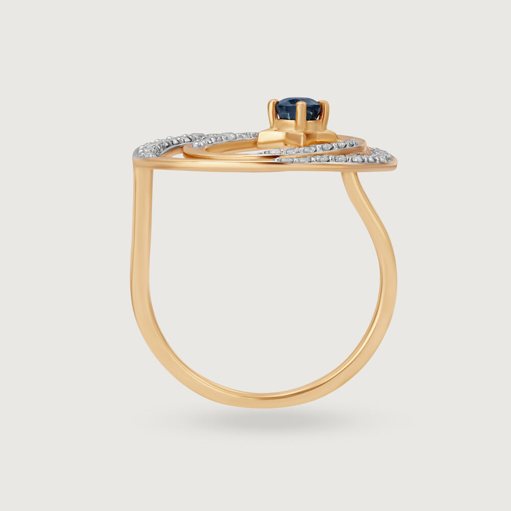 Buy Mia Glintz By Tanishq 14KT Yellow Gold White Topaz And Pink Sapphire  Finger Ring - Ring Gold for Women 9594045 | Myntra