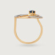 Celestial Dance 14KT Diamond and Blue Sapphire Ring,,hi-res image number null