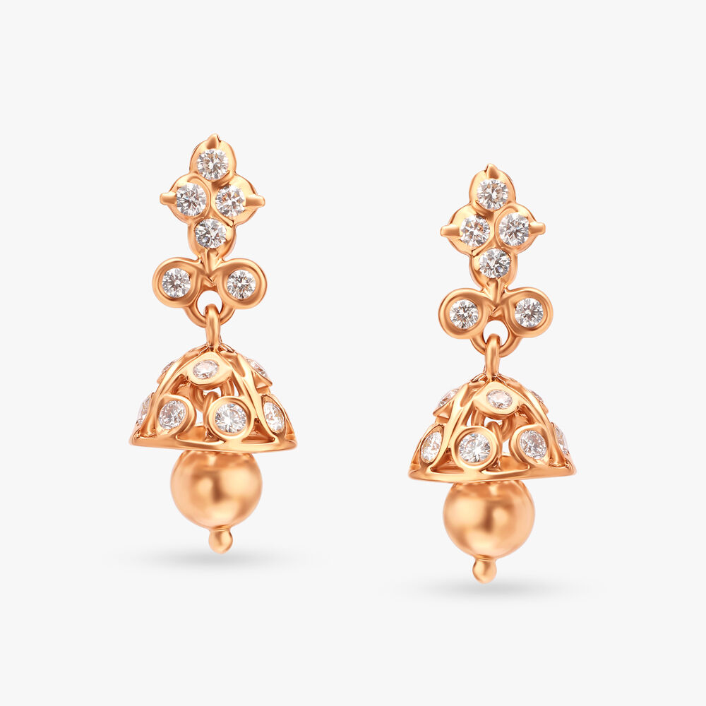 Diamond best sale jhumkas tanishq