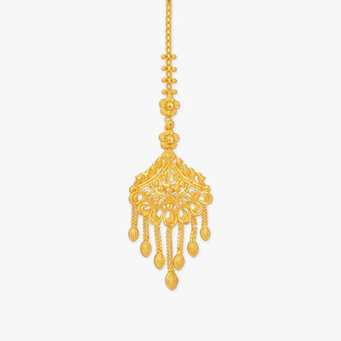 Jhaalar Lattice Gold Maang Tikka