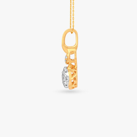 Radiant Halo Diamond Pendant