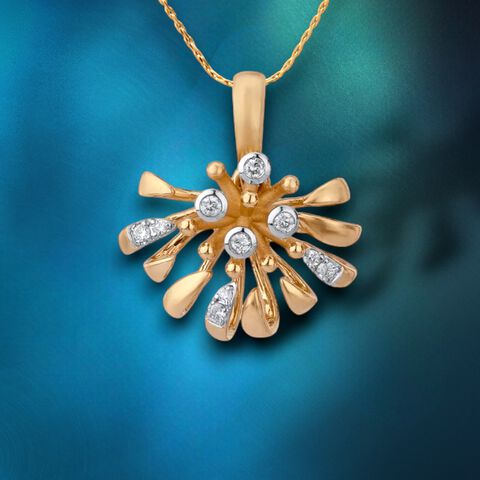 Starburst Rhythm Diamond Pendant