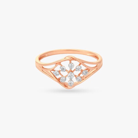 Lattice Bloom Diamond Finger Ring