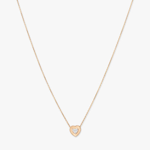 Rainbow Heart Diamond Pendant with Chain