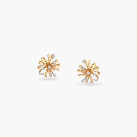 Luminous Burst Diamond Stud Earrings