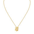 Ganesha Silhouette Pendant with Chain,,hi-res image number null