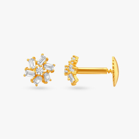 Twinkle Bright Gold Stud Earrings