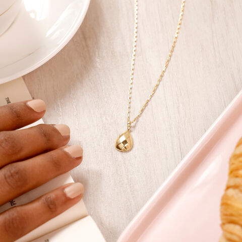 Molten Gold Drop Pendant