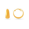 22 KT Yellow Gold Brilliant Broad Hoop Earrings,,hi-res image number null