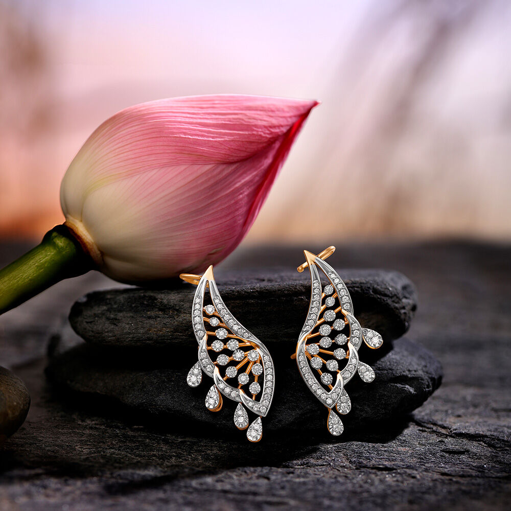 Angel wing climber earrings hot sale