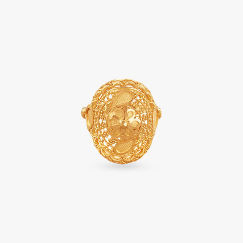 Majestic Flora Gold Ring