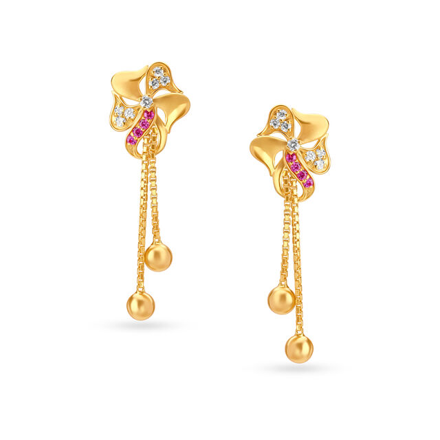 Regal Intricate Drop Earrings,,hi-res image number null