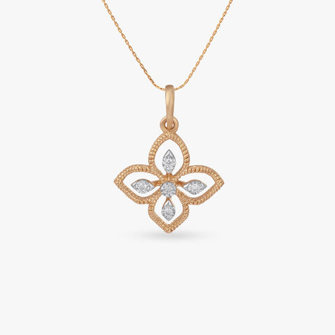 Floral Crest Diamond Pendant