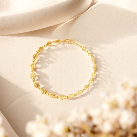 Fluid Vine Gold Bracelet