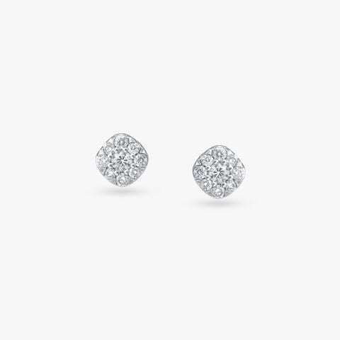Blush Radiance Diamond Stud Earrings