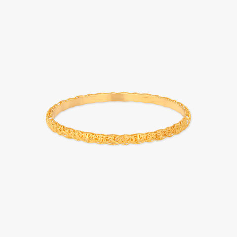 Woven Links Gold Bangle