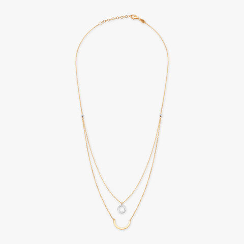 Dual Pendant Gold Necklace
