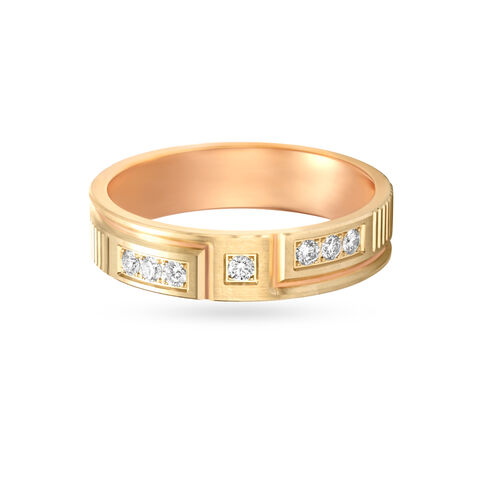 Sleek Gold Diamond Finger Band alternate view 1