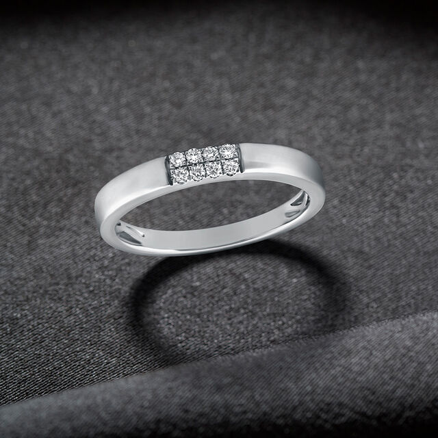 Modish 950 Pure Platinum And Diamond Finger Ring,,hi-res image number null