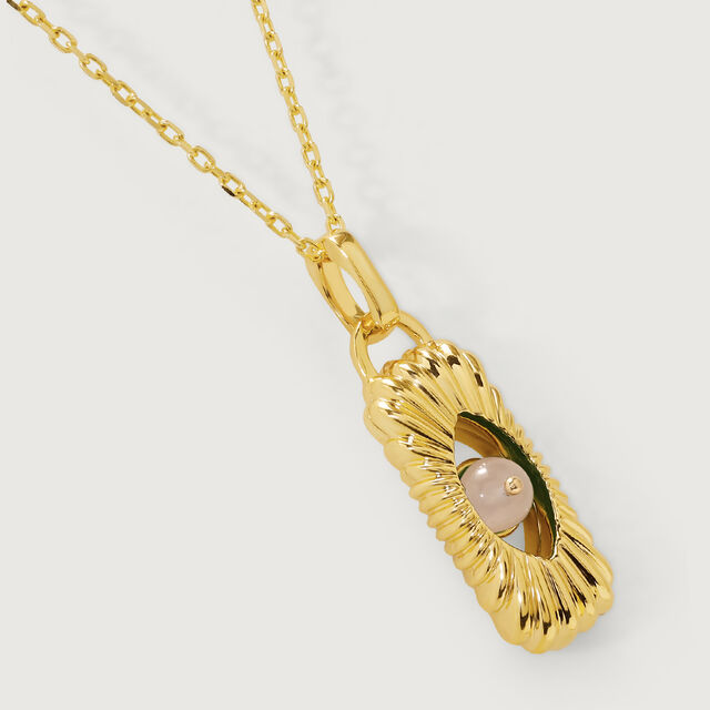 Enchanted Transformation 18KT Chain White Moon Stone  Pendant with chain,,hi-res image number null