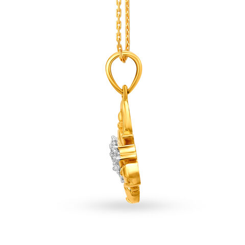 Lord Ganesha Diamond Studded Pendant