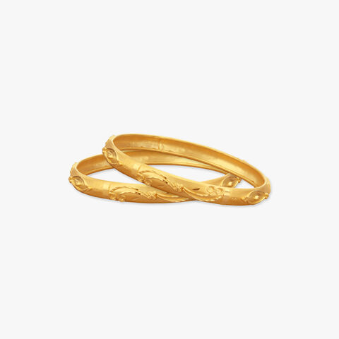 Little Blossom Gold Bangles for Kids