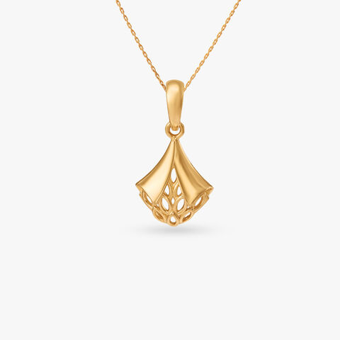 Petal Drapes Gold Pendant