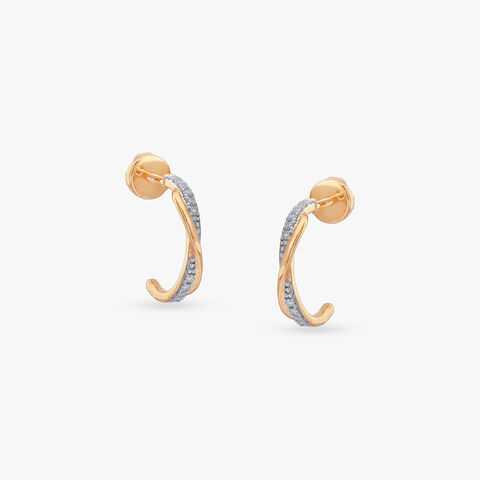 Twisted Charm Diamond Stud Earrings