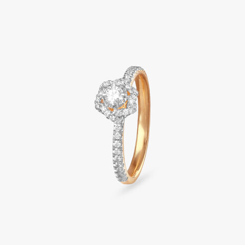 Floral Sparkle Diamond Ring
