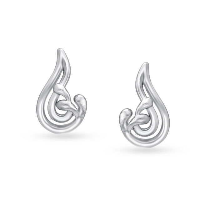 Tender Platinum Droplet Stud Earrings,,hi-res image number null