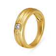Contemporary 18 Karat Gold And Diamond Finger Ring,,hi-res image number null