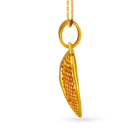 Contemporary 22 Karat Yellow Gold Heart Pendant